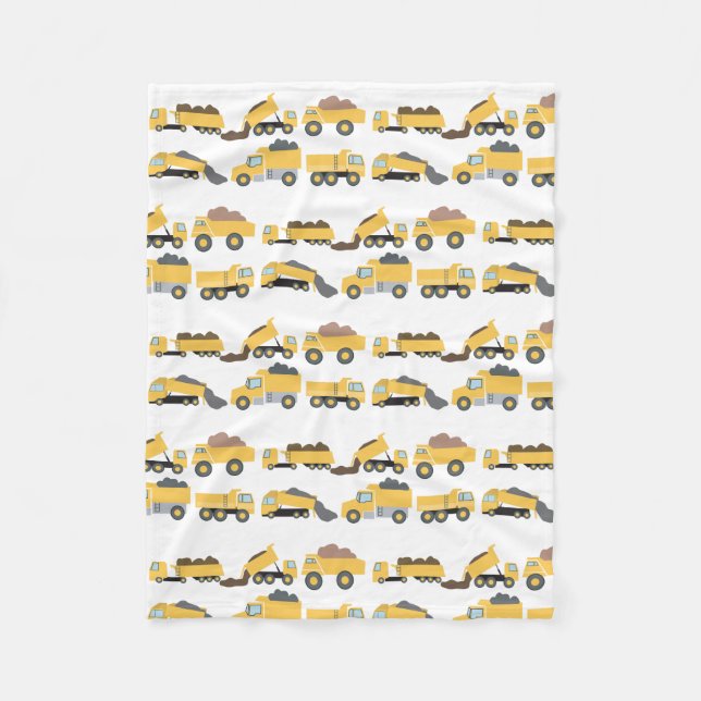 Cute Dump Trucks Construction Trucks  Fleece Blanket (Front)