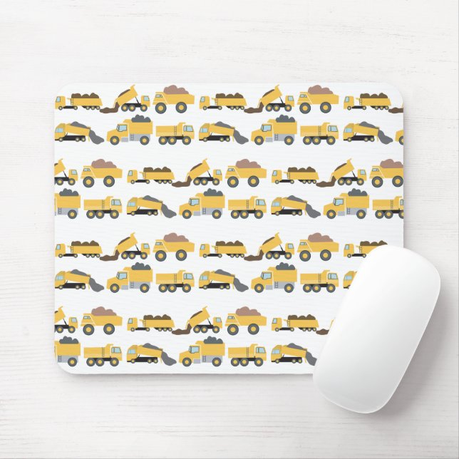 Cute Dump Trucks Construction Trucks  Mouse Mat (With Mouse)