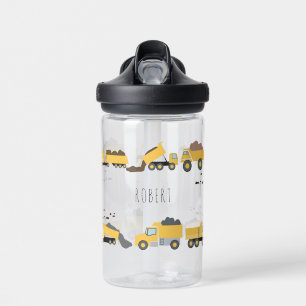 Cute Dump Trucks Construction Trucks School Water Bottle