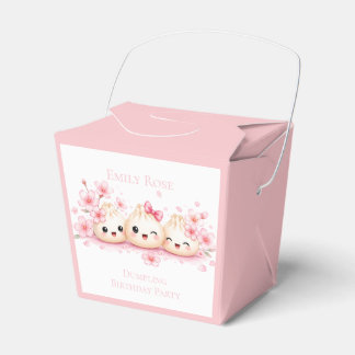 Cute Dumpling Girl Birthday Party Favour Box