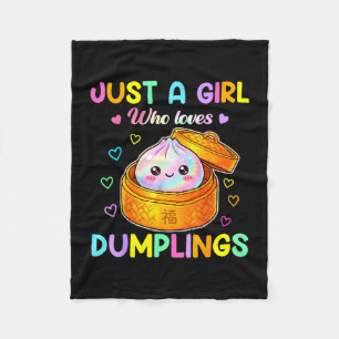Cute dumpling kawaii anime a girl who loves fleece blanket