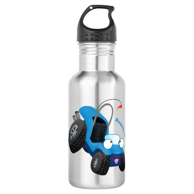 Cute dune buggy off road vehicle cartoon  532 ml water bottle (Front)