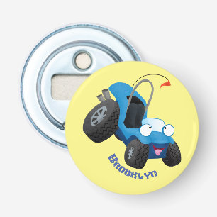 Cute dune buggy off road vehicle cartoon  bottle opener