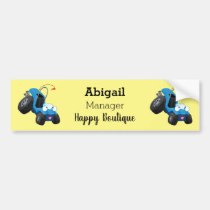 Cute dune buggy off road vehicle cartoon bumper sticker