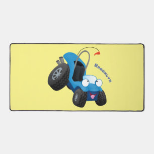 Cute dune buggy off road vehicle cartoon desk mat
