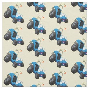 Cute dune buggy off road vehicle cartoon fabric