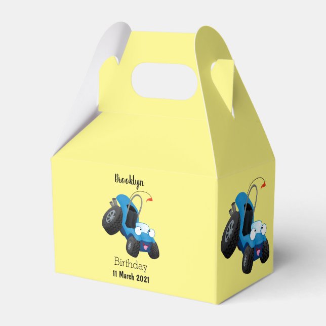 Cute dune buggy off road vehicle cartoon  favour box (Front Side)