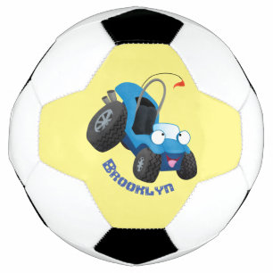 Cute dune buggy off road vehicle cartoon football