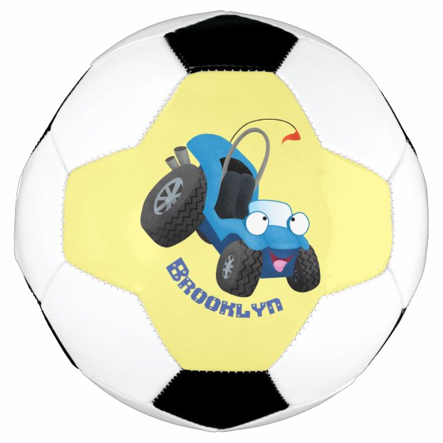 Cute dune buggy off road vehicle cartoon football (Front)