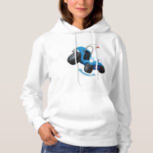 Cute dune buggy off road vehicle cartoon hoodie