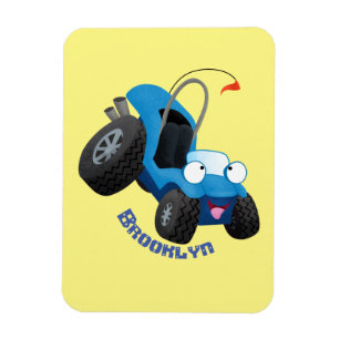 Cute dune buggy off road vehicle cartoon magnet