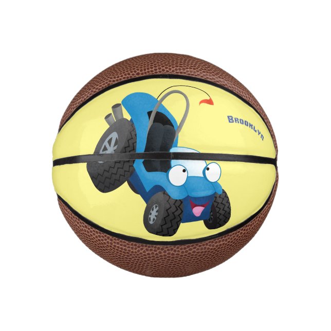 Cute dune buggy off road vehicle cartoon  mini basketball (Front)