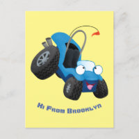 Cute dune buggy off road vehicle cartoon