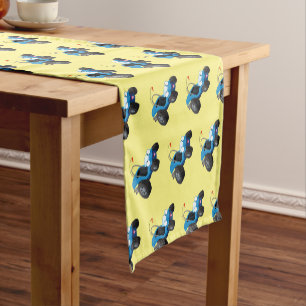 Cute dune buggy off road vehicle cartoon short table runner