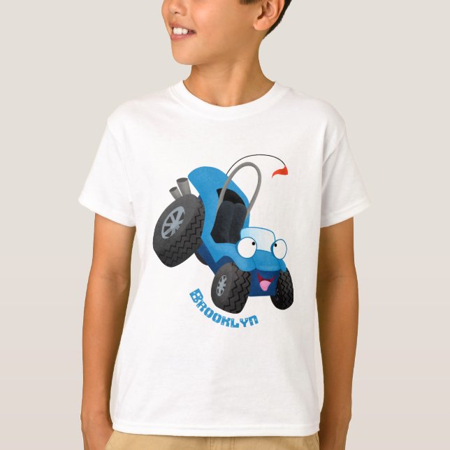 Cute dune buggy off road vehicle cartoon  T-Shirt (Front)