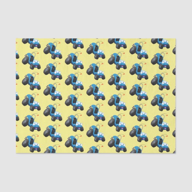 Cute dune buggy off road vehicle cartoon  tissue paper (Front)