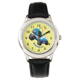 Cute dune buggy off road vehicle cartoon watch