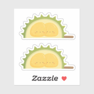 Cute Durian Fruit Hugging Seeds Doodle
