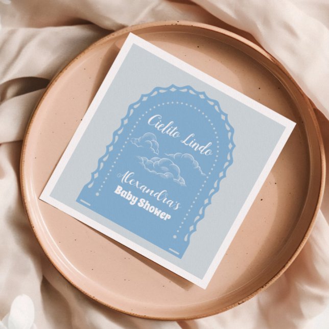 Cute Dusty Blue Cielito Lindo  Napkin (Creator Uploaded)