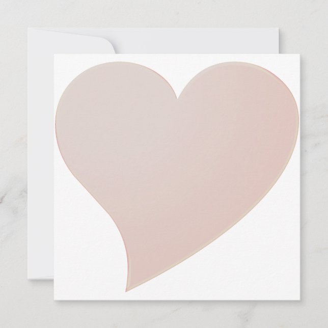 Cute dusty pink big heart Valentine's day card (Front)