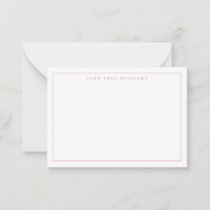 Cute Dusty Pink Professional Simple Thin Border Card