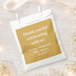 Cute Dusty Yellow Baby Shower Custom Thank You Favour Bags<br><div class="desc">Modern Cute Dusty Yellow Baby Shower Custom Name Thank You Favour Bags</div>