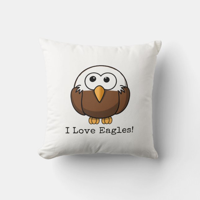 Cute Eagle Cartoon Cushion (Front)