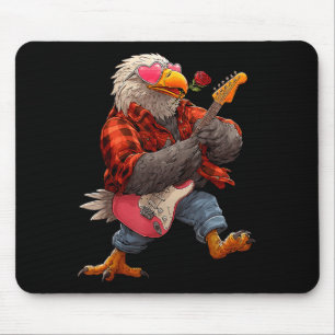 Cute Eagle Playing Guitar Guitarist Animal Valenti Mouse Mat