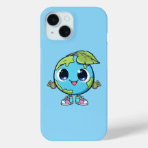 Cute Earth Cartoon Eco Kawaii Planet Design