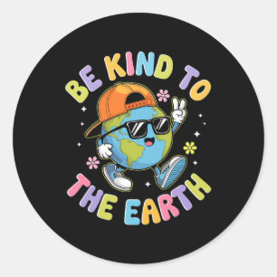 Cute Earth Day 2025 Funny Earth Day Kids Toddler B Classic Round Sticker