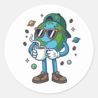 Cute Earth Day 2026 Coffee Sticker
