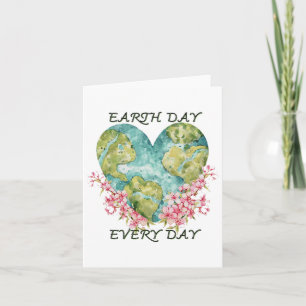 Cute Earth Day Everyday Retro Vintage 1 Card