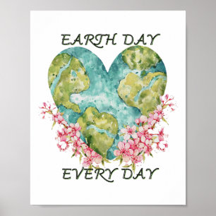 Cute Earth Day Everyday Retro Vintage 1 Poster