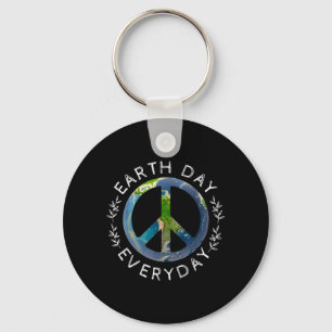 Cute Earth Day Peace Nature Lover Funny Save The Key Ring