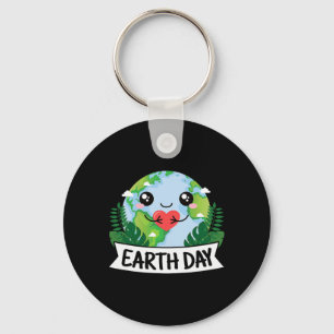 Cute Earth Day Planet Nature Lover Kawaii Key Ring
