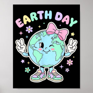 Cute earth day shirts for girls kids toddler save poster