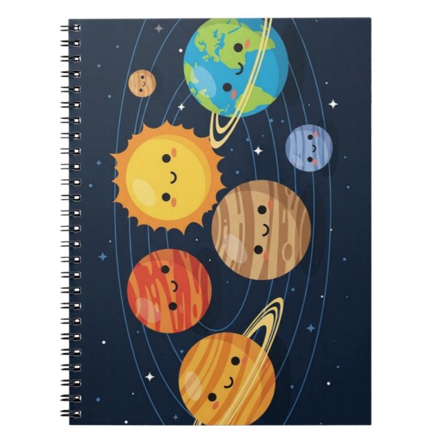 Cute Earth Design – Educational Notebook (Front)
