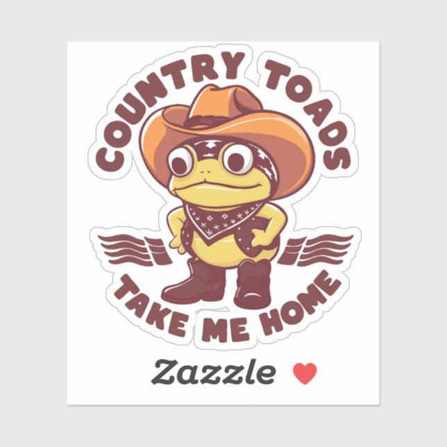 Cute Earth Toad Puns Country Toads Take Me Home (Sheet)