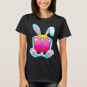 Cute Easter Alphabet Letter M Initial Coquette Eas T-Shirt