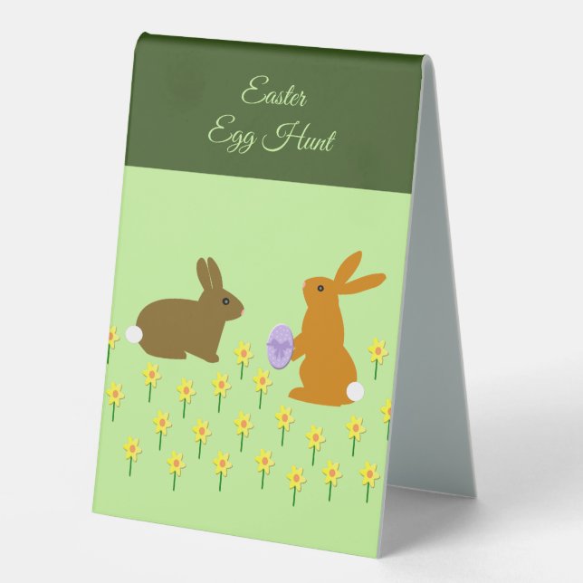 Cute Easter Bunnies and Daffodils (Front)