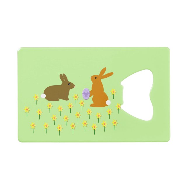 Cute Easter Bunnies and Daffodils Custom (Front (Horizontal))