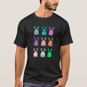 Cute Easter Bunnies Emoticon Bunnies Easter 2022 K T-Shirt