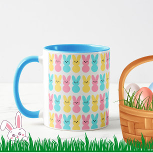 Cute Easter Bunnies Pattern Colourful Fun Mug