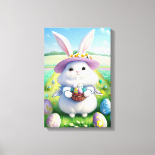 Cute Easter Bunny 01 Canvas Print