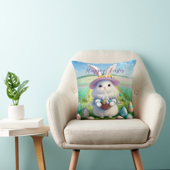 Cute Easter Bunny 01 Cushion (Chair)