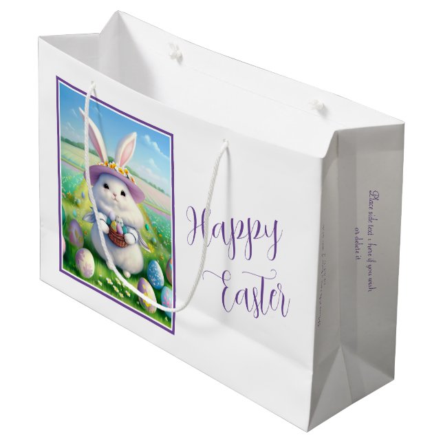 Cute Easter Bunny 01 Large Gift Bag (Front Angled)