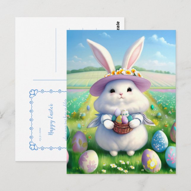 Cute Easter Bunny 01 Postcard (Front/Back)