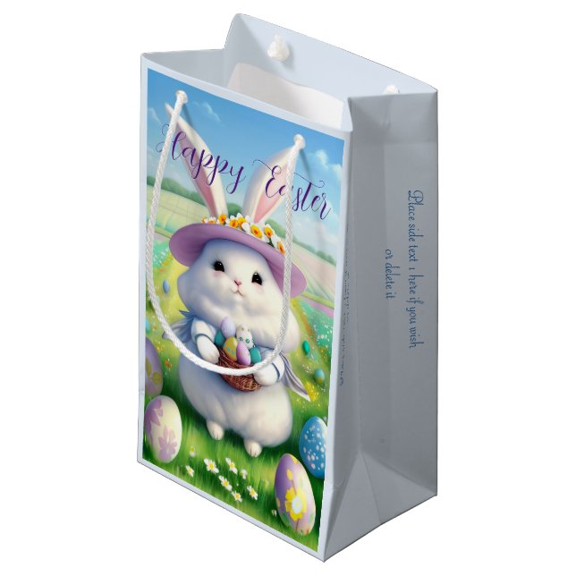 Cute Easter Bunny 01 Small Gift Bag (Front Angled)