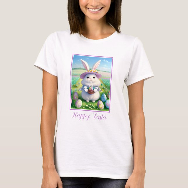 Cute Easter Bunny 01 T-Shirt (Front)