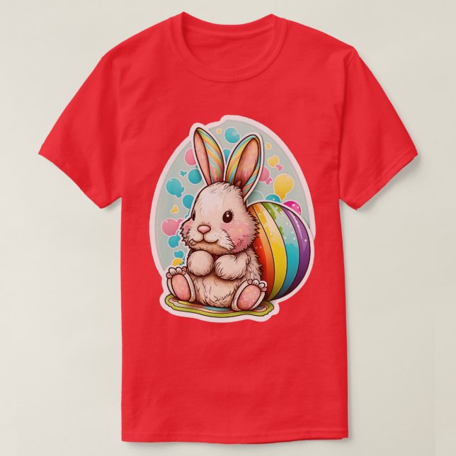 Cute Easter Bunny 2 T-Shirt (Design Front)